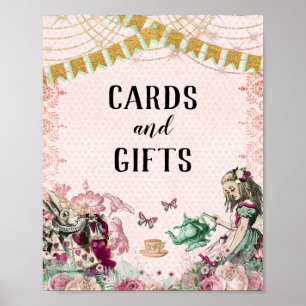 Alice im Wunderland Blush & Minze Karten & Geschen Poster