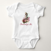 Alice im Wunderland Blush Personalisiert Baby Strampler (Vorderseite)