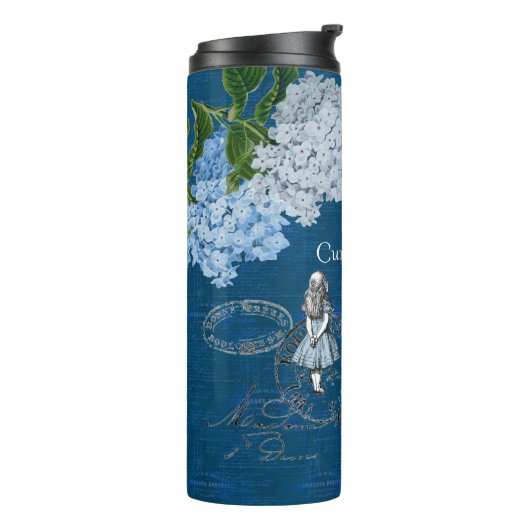 Alice im Wunderland Bluthochblauer Trübler Thermosbecher (Nach links gedreht)