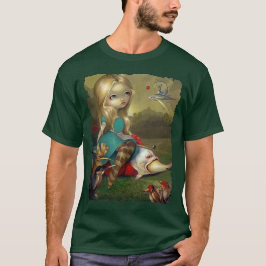 Alice im Wunderland Bosch Vögel SHIRTgeistig T-Shirt (Vorderseite)