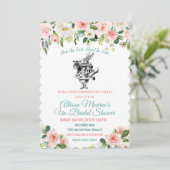 Alice im Wunderland Brautdusche Einladung (Stehend Vorderseite)