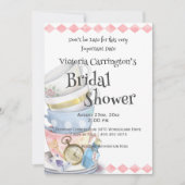 Alice im Wunderland Brautdusche Einladung (Vorderseite)