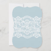 Alice im Wunderland Brautdusche Einladung blau (Rückseite)