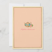 Alice im Wunderland Brautdusche Einladung Rosa (Rückseite)