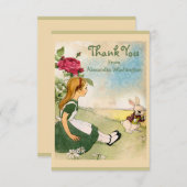 Alice im Wunderland-Brautparty danken Ihnen Dankeskarte (Vorne/Hinten)