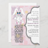 Alice im Wunderland-Brautparty Einladung (Vorne/Hinten)