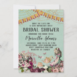 Alice im Wunderland Brautparty Einladung