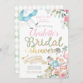 Alice im Wunderland Brautparty Einladung