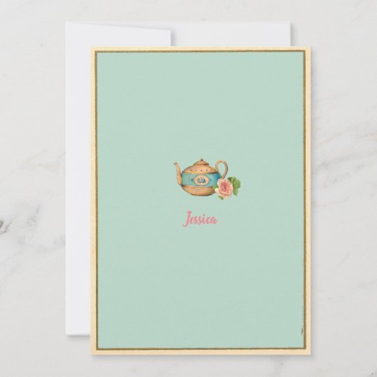 Alice im Wunderland Brautparty Einladung (Rückseite)