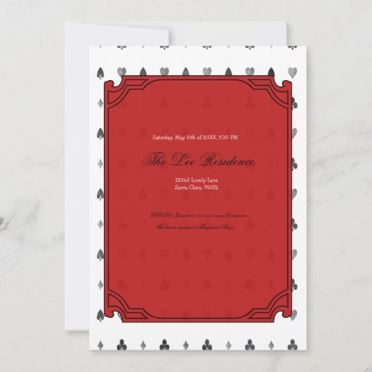 Alice im Wunderland-Brautparty-Einladung Einladung (Rückseite)