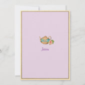 Alice im Wunderland Brautparty Einladung pink (Rückseite)