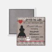 Alice im Wunderland Brautparty Save the Date Magnet (Vorderseite/Rückseite)