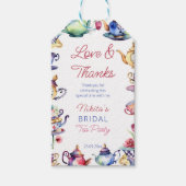 Alice im Wunderland Brautparty Tee Gastgeschenk Geschenkanhänger (Vorderseite)