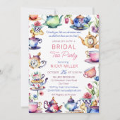 Alice im Wunderland Brautparty Tee Party Einladung (Vorderseite)