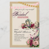 Alice im Wunderland Brautparty Tee Party Einladung Flyer (Vorne)