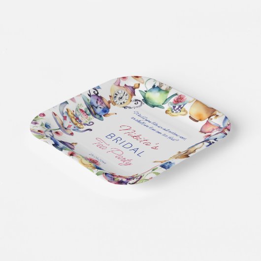 Alice im Wunderland Brautparty Tee Party Pappteller (Gewinkelt)