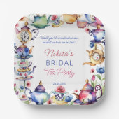 Alice im Wunderland Brautparty Tee Party Pappteller (Vorderseite)