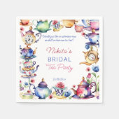 Alice im Wunderland Brautparty Tee Party Serviette (Vorderseite)