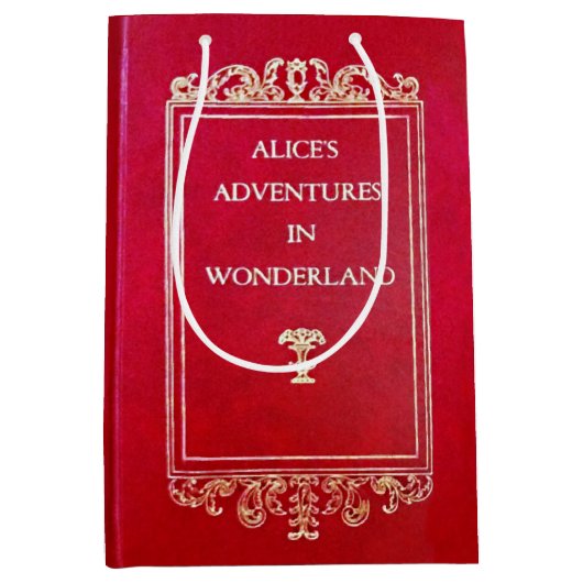 Alice im Wunderland-Buch Mittlere Geschenktüte (Vorderseite)