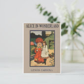 Alice im Wunderland-Bucheinband Postkarte (Stehend Vorderseite)