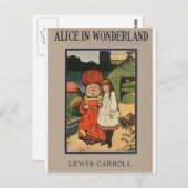 Alice im Wunderland-Bucheinband Postkarte (Vorne/Hinten)