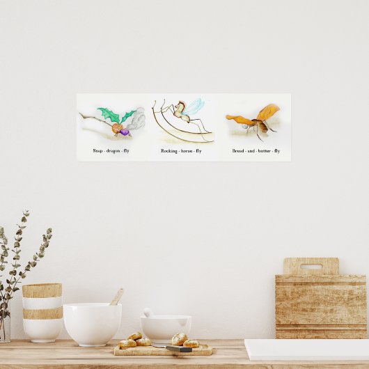 Alice im Wunderland Bugs Poster (Küche)