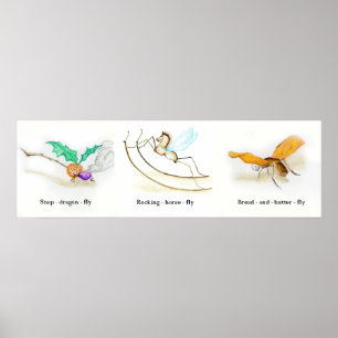 Alice im Wunderland Bugs Poster