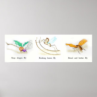 Alice im Wunderland Bugs Poster