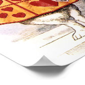 Alice im Wunderland Bunny Horn Hearts Poster (Ecke)