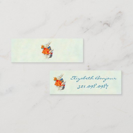 Alice im Wunderland ~ Business & Calling Card Telefonnummerkarte (Vorne/Hinten)