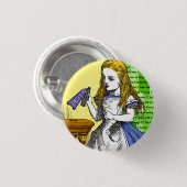 Alice im Wunderland Button (Vorne & Hinten)