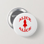 Alice im Wunderland Button (Vorne & Hinten)