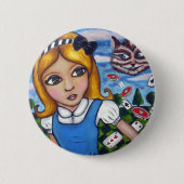 Alice im Wunderland-Button Button (Vorderseite)
