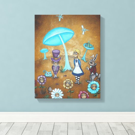 Alice im Wunderland Canvas Print - In Wonder Leinwanddruck (Insitu (Holzboden))