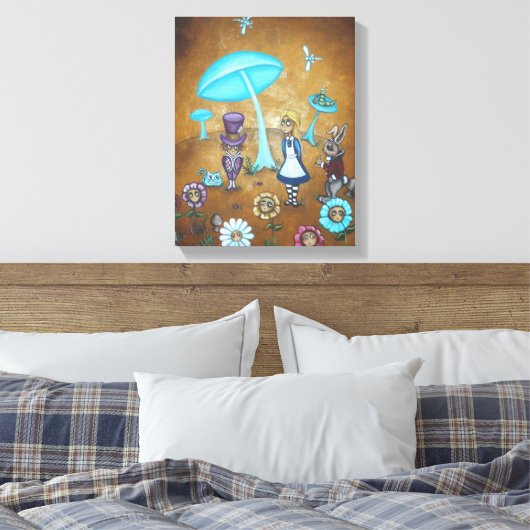 Alice im Wunderland Canvas Print - In Wonder Leinwanddruck (Insitu (Schlafzimmer))