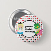 Alice im Wunderland Card Deck Benutzerdefinierter  Button (Vorne & Hinten)