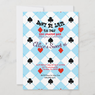 Alice im Wunderland Cardback Einladung