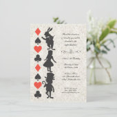 Alice im Wunderland Cards Tee Party Geburtstag Einladung (Stehend Vorderseite)