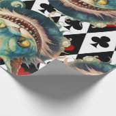 Alice im Wunderland Cat and Card Theme Geschenkpapier (Ecke)