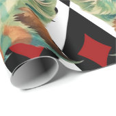 Alice im Wunderland Cat and Card Theme Geschenkpapier (Rolleneckpunkt)