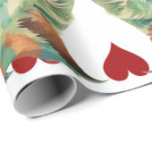 Alice im Wunderland Cat and Hearts Theme Geschenkpapier (Rolleneckpunkt)