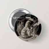 Alice im Wunderland Caterpillar Grunge (Single) Button (Vorne & Hinten)