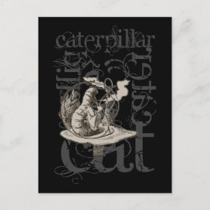 Alice im Wunderland Caterpillar Grunge (Single) Postkarte