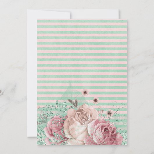 Alice im Wunderland Chalkboard Geburtstag Einladung (Rückseite)