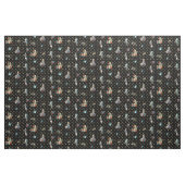 Alice im Wunderland-Charaktere auf schwarzen Stoff (Fat Quarter (45,7 x 55,9 cm))