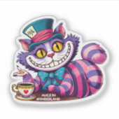 Alice im Wunderland Cheshire Cat Aufkleber (Vorderseite)
