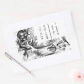 Alice im Wunderland / Cheshire Cat Buchzeichen Rechteckiger Aufkleber (Umschlag)