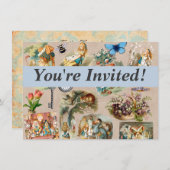 Alice im Wunderland Cheshire Cat Characters Einladung (Vorne/Hinten)