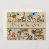 Alice im Wunderland Cheshire Cat Characters Einladung (Vorne/Hinten)