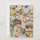 Alice im Wunderland Cheshire Cat Characters Einladung (Rückseite)